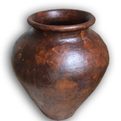 indoor clay pottery antique color